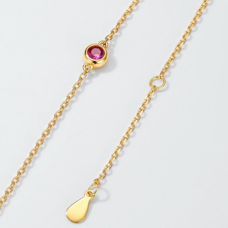 Unique Ruby Pendant Frosted Brush Gold Monarch Butterfly Statement Necklace