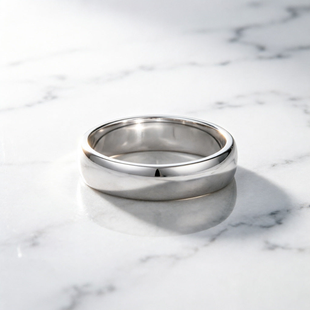 Plain Band Couple Rings Plain Wedding Band Set His and Her Promise Rings