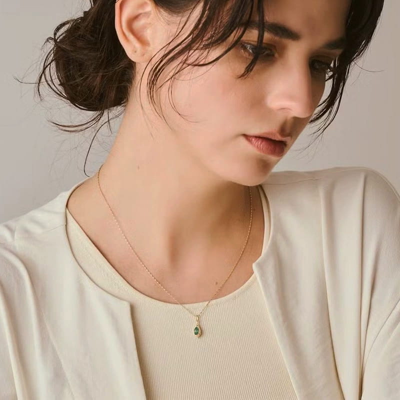 The North Star | Moss Agate Celestial Compass Necklace