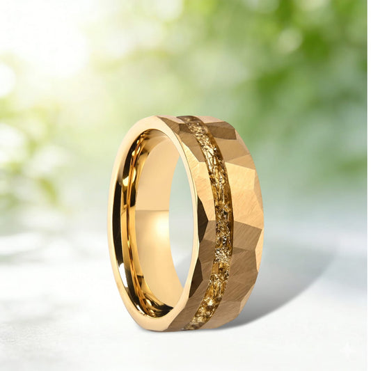 Premium 8mm Gold Tungsten Carbide Ring