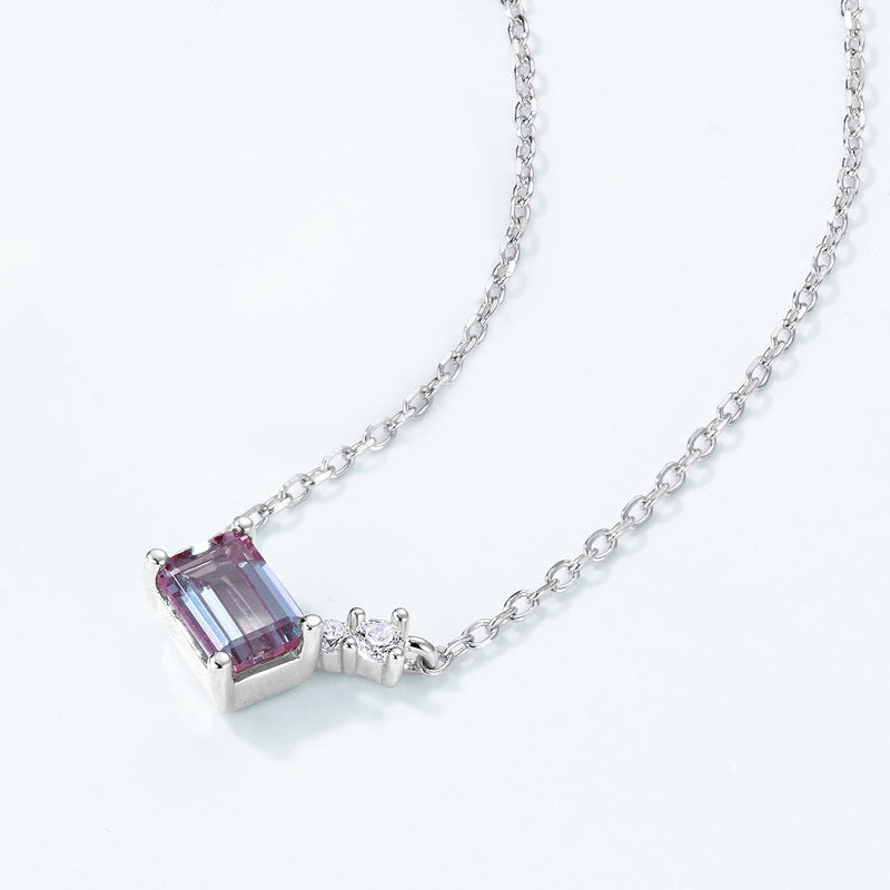 The Modern East-West Lab-Created Alexandrite Necklace