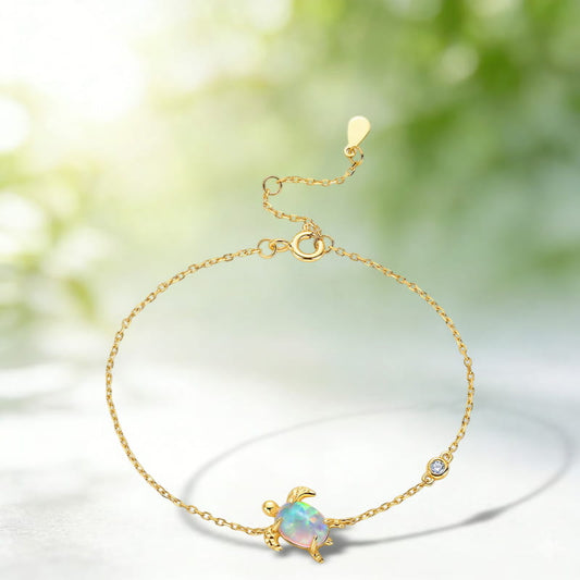 Ocean Series Turtle Bracelet Cute & Versatile Synthetic Opal Jewelry