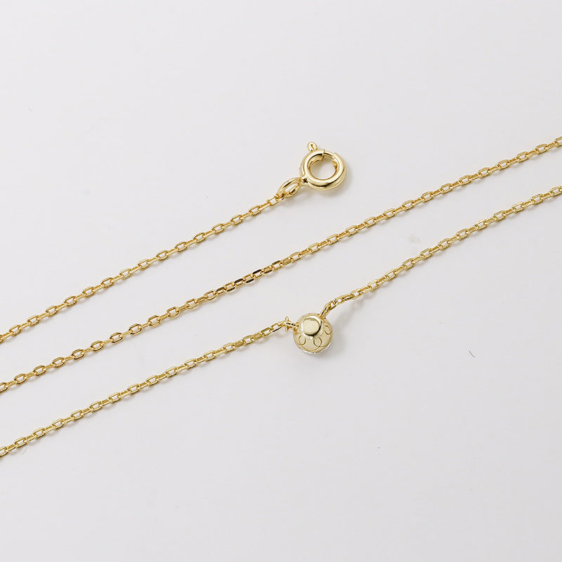 Minimalist Moissanite Layering Necklace | Round Cut Bezel Charm (1mm-5mm)