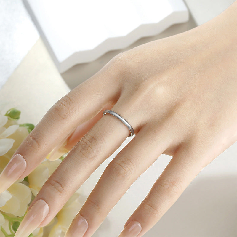 Plain Band Couple Rings Plain Wedding Band Set His and Her Promise Rings