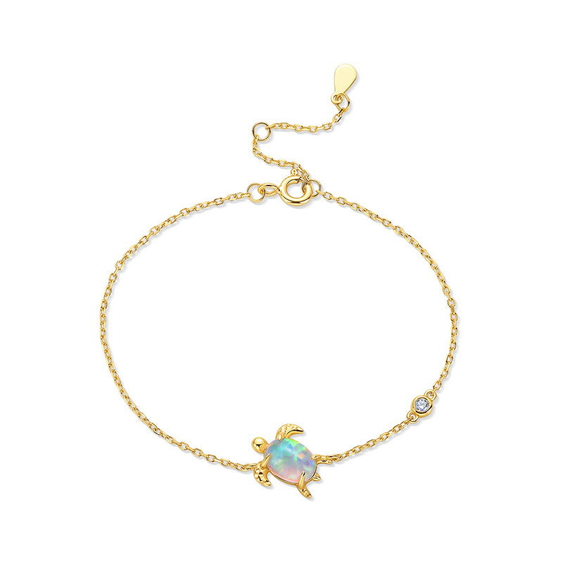Ocean Series Turtle Bracelet Cute & Versatile Synthetic Opal Jewelry