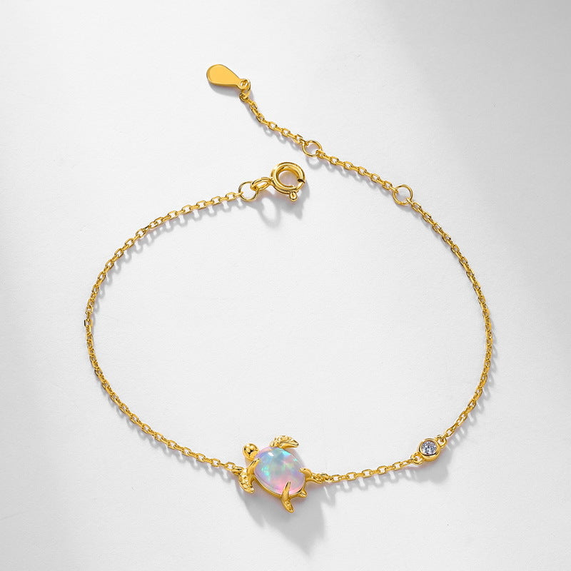Ocean Series Turtle Bracelet Cute & Versatile Synthetic Opal Jewelry