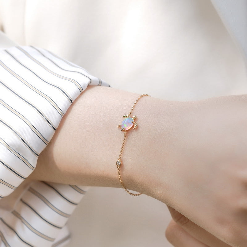 Ocean Series Turtle Bracelet Cute & Versatile Synthetic Opal Jewelry